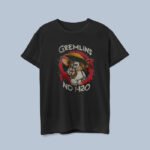 Camiseta color negro unisex de Gizmo No mojar