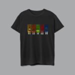 Camiseta color negro unisex muppets rockeros