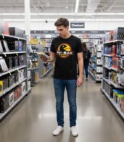 Inspiración de camiseta Pacman con logo de Jurassic Park