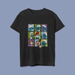 Camiseta color negro unisex de Los Pitufos