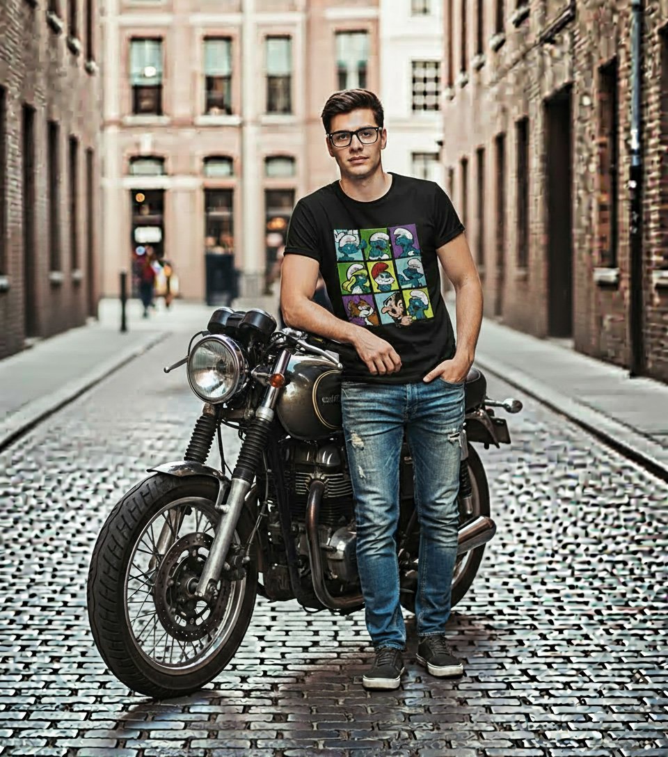 Inspiración de camiseta de Los Pitufos chico