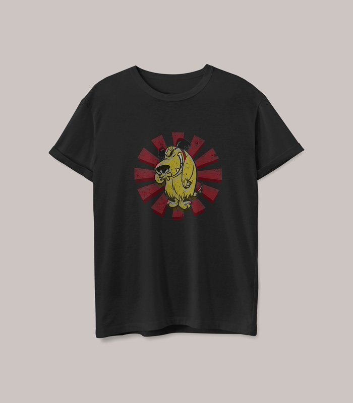 Camiseta color negro unisex de Pulgoso de la serie Autos locos