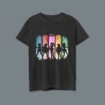 Camiseta color negro unisex de la serie Sailor Moon