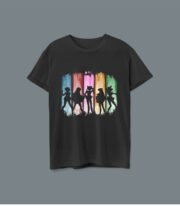 Camiseta color negro unisex de la serie Sailor Moon