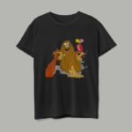 Camiseta color negro unisex con el capitán cavernícola