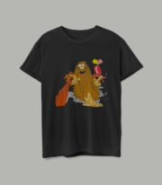 Camiseta color negro unisex con el capitán cavernícola