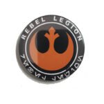 Imán abridor de botellas con estampado del escudo de la resistencia de La guerra de las galaxias