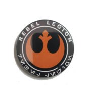 Imán abridor de botellas con estampado del escudo de la resistencia de La guerra de las galaxias