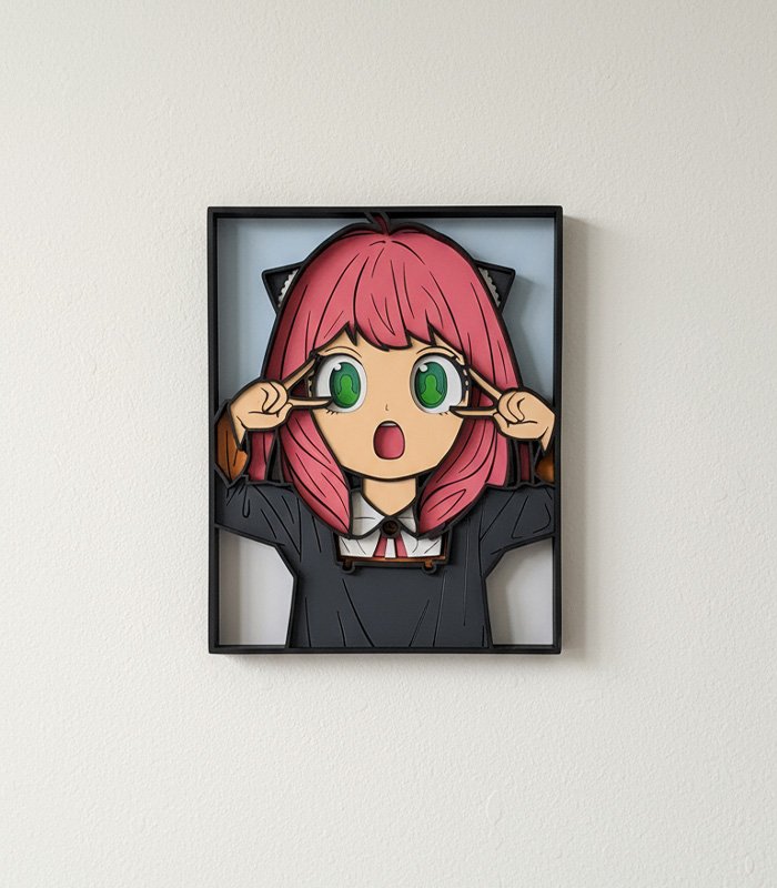 Cuadro multicapa de madera del personaje Anya Forges