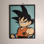 Cuadro multicapa de madera del personaje Goku niño
