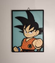 Cuadro multicapa de madera del personaje Goku niño