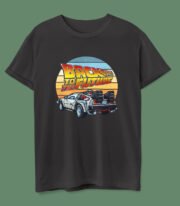 Camiseta negra unisex de la serie Regreso al futuro