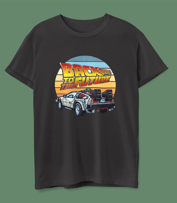 Camiseta negra unisex de la serie Regreso al futuro