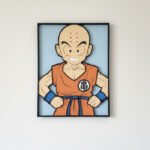 Cuadro multicapa de madera de krilin, personaje de Dragon Ball