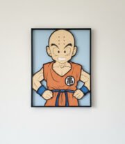 Cuadro multicapa de madera de krilin, personaje de Dragon Ball
