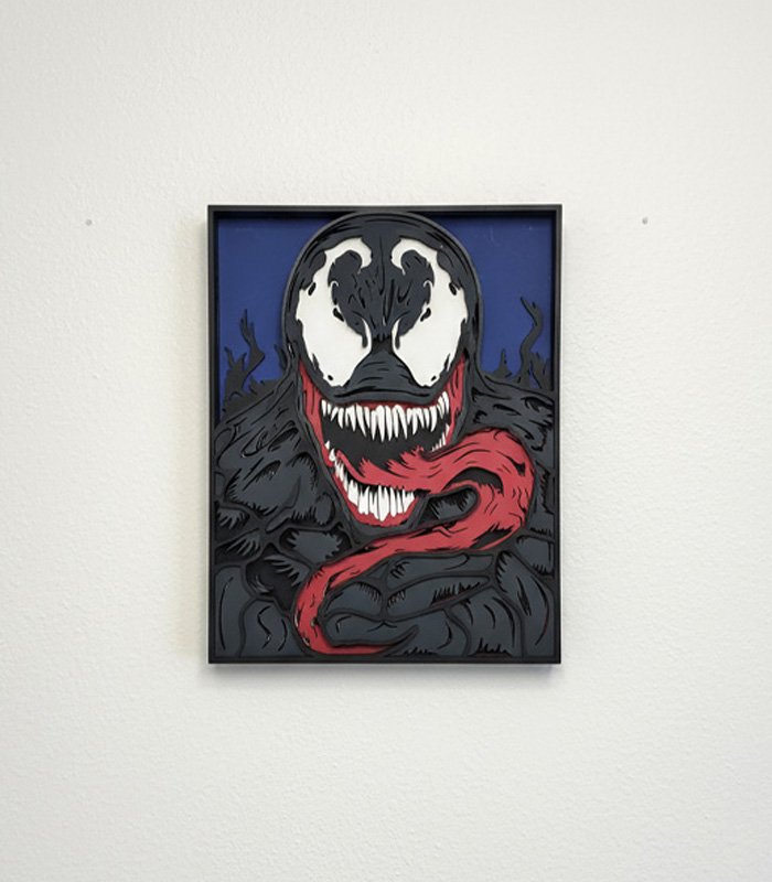 Cuadro multicapa de madera de Venom