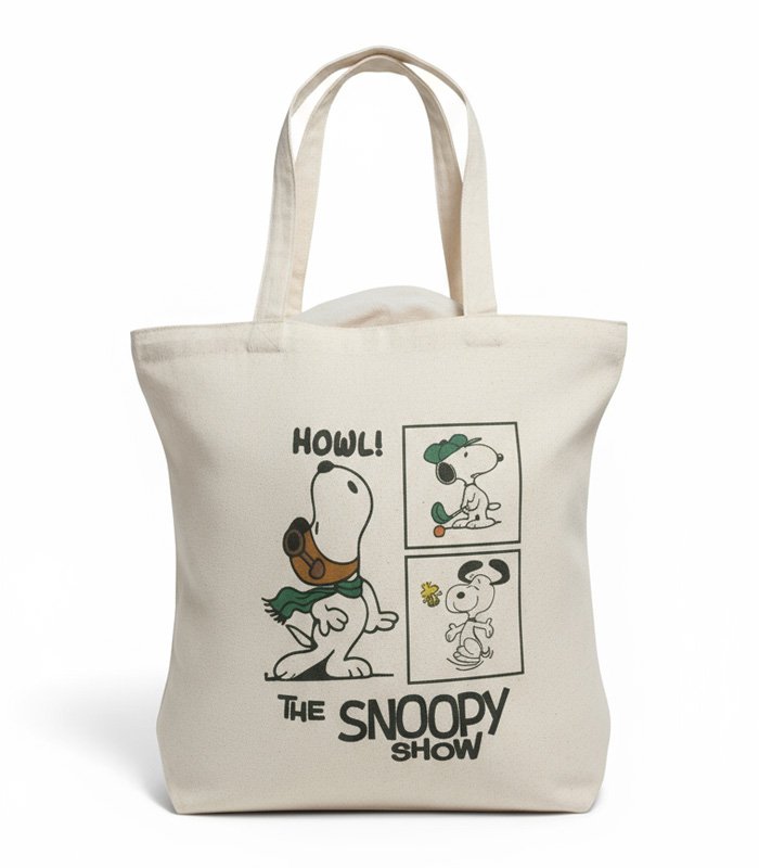 Tote bag con estampado de Snoopy